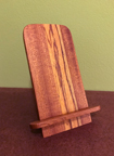 phone stand mohagany and zebra wood